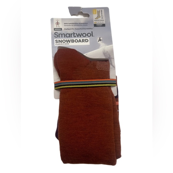 NWT Smartwool Snowboard Merino Comfort Seamless Zone Unisex Crew Height Socks L - Picture 2 of 3
